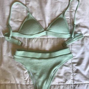 Pastel green bikini set